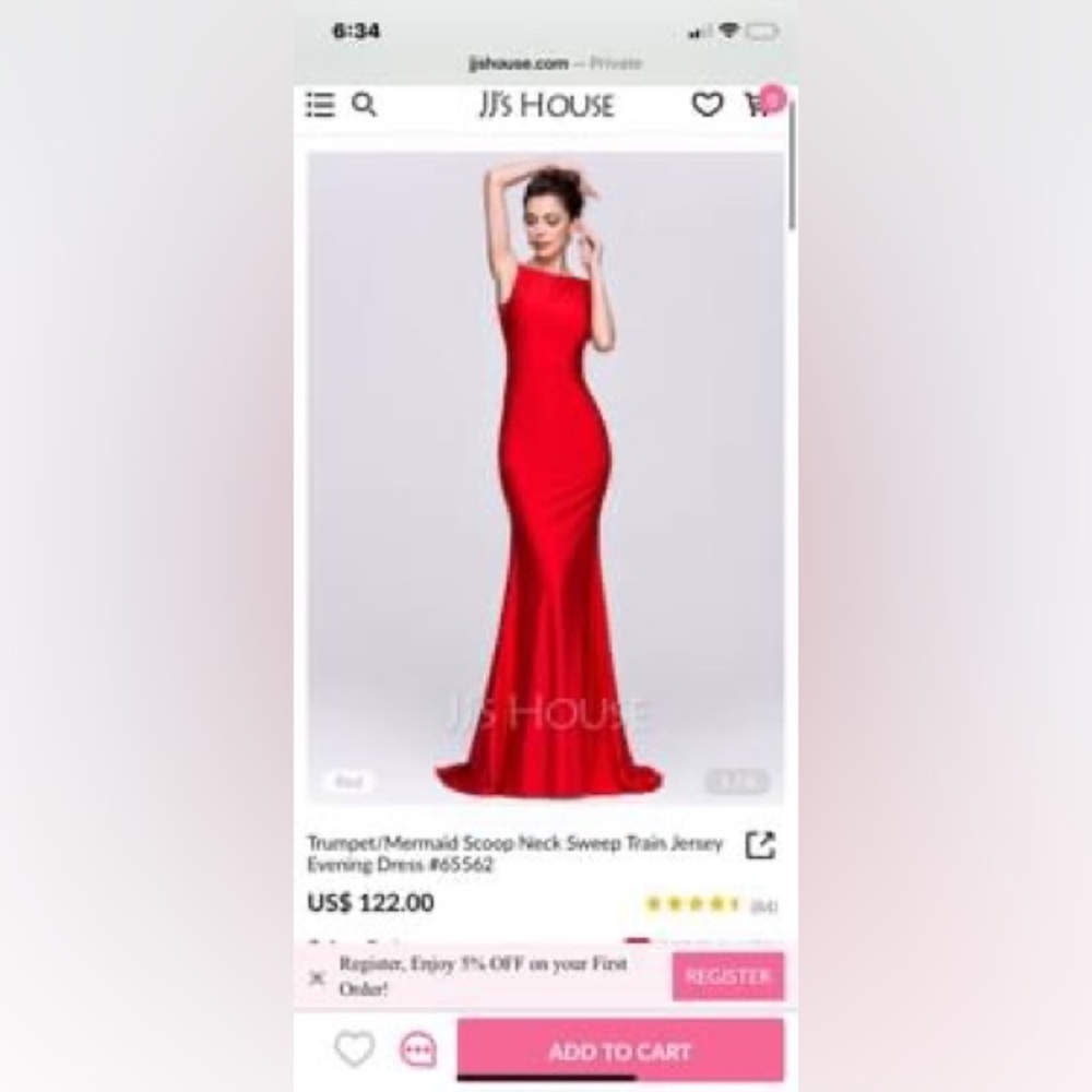 Trumpet/mermaid scoop neck evening dress